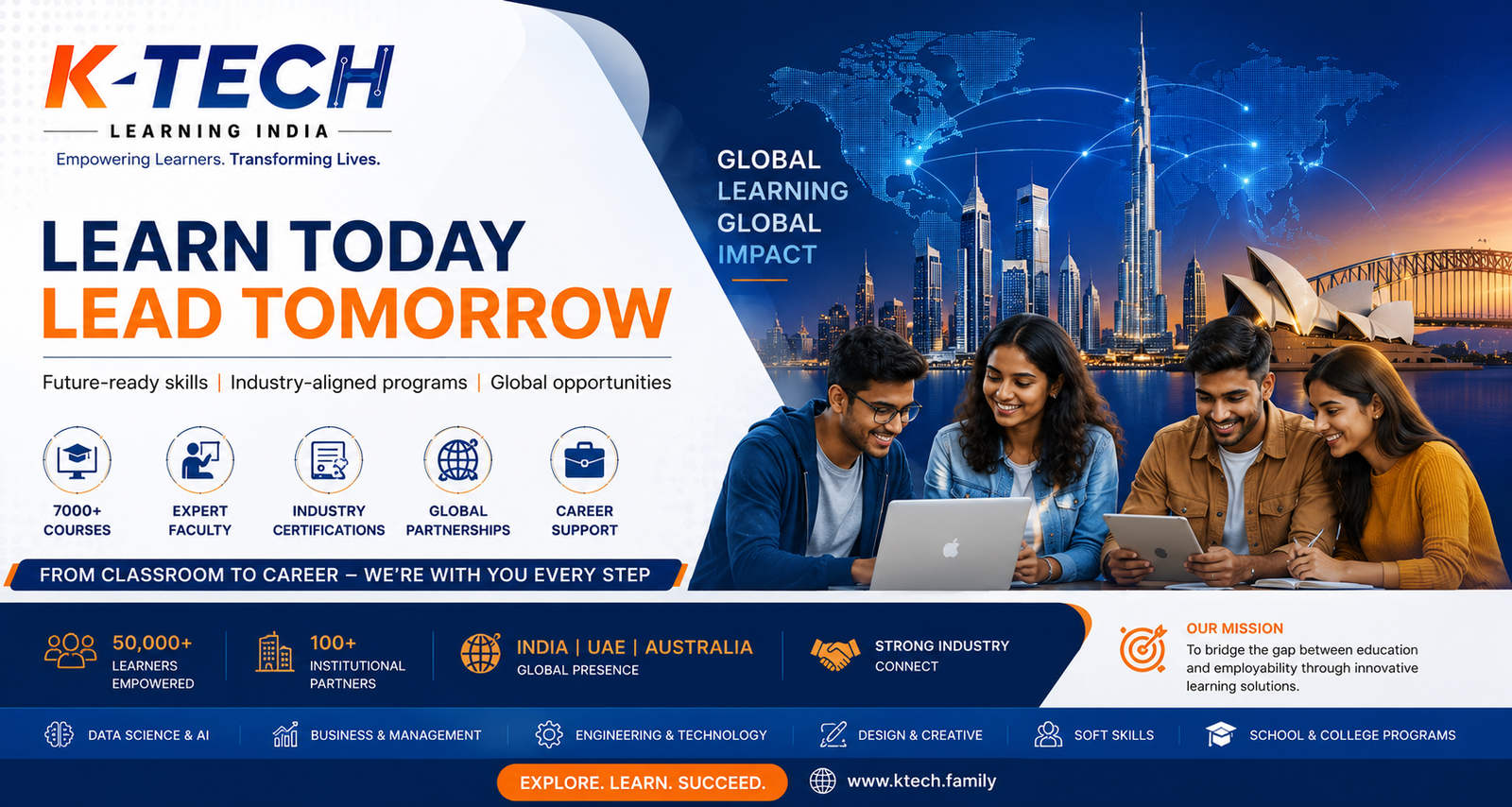 KTECH Learning India — Learn Today, Lead Tomorrow. Global Learning, Global Impact.